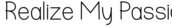 Realize My Passion font preview